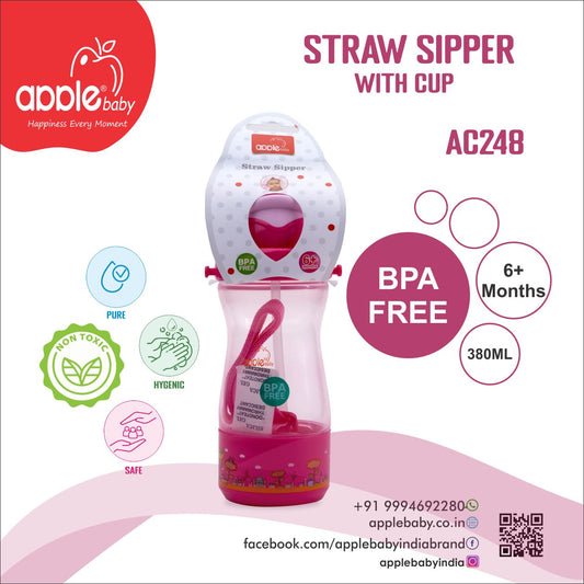 STRAW SIPPER 13OZ/380ML_AC248 (Pack of 2)