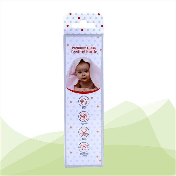 01A92_APPLE BABY PREMIUM GLASS  FEEDING BOTTLE 8oz / 250 ML