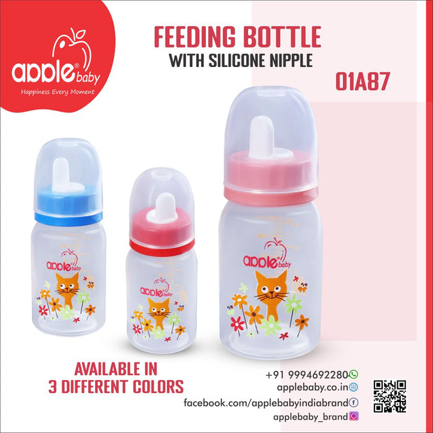 01A87_APPLE BABY  FEEDING  BOTTLE 4oz / 125 ML