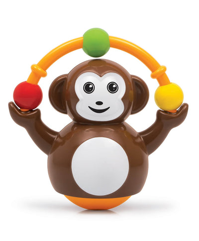 Giggles - Push N Crawl Monkey, Tummy Time Activity Toy, Helps To Grasp, Push & Crawl , 6 Months & Above, Multicolor