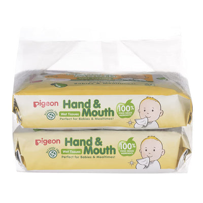 Pigeon Hand and Mouth Wipes 60s - 2 in 1
