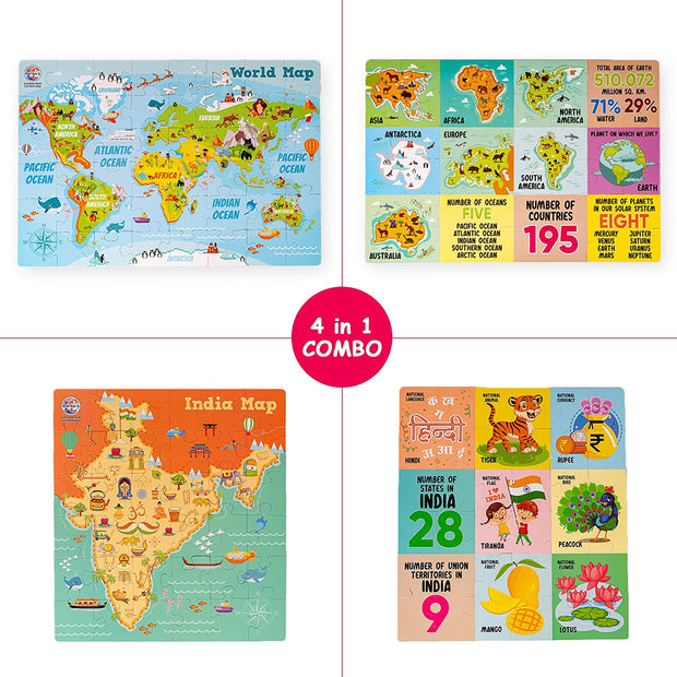 Ratna's Kids India & World Map