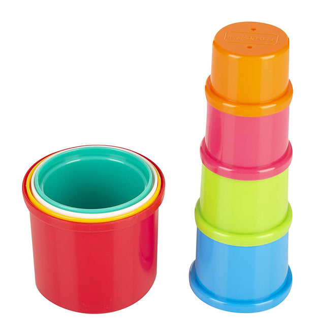 Giggles - Link Stack N Nest Toy Set , Multicolour 3 in 1 gift set, Develops motor skills , 6 months & above, Infant and Preschool Toys