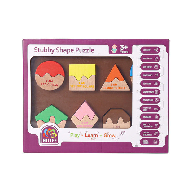 Hilife Match the Shape Board Puzzle - 16 Pieces