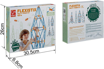 Hape - E5566 Flexi Stix Stem Building Multi-Tower Kit Bamboo Sticks Toys