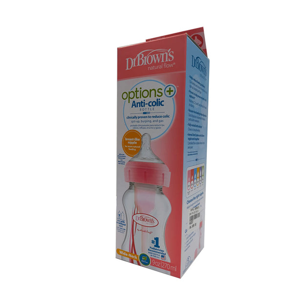 Dr.Brown's Natural Flow Options Anti colic Bottle 270ml(pink)